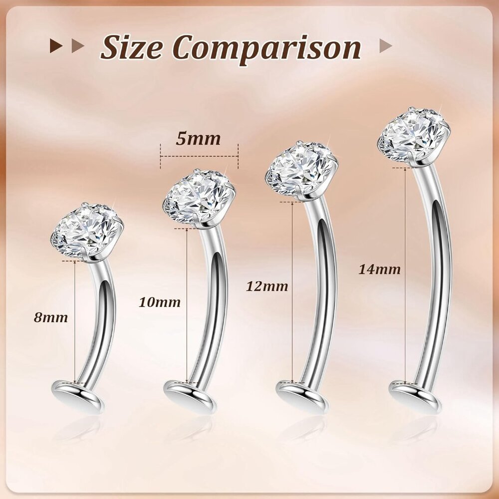 Floating Titanium Belly Button Ring For Women - F… - image 4
